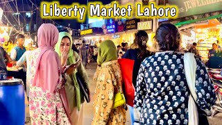 4k PK LIBERTY MARKET LAHORE PAKISTAN WALKING TOUR OF SHOPS AND FOOD [upl. by Ainnet469]