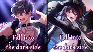 Nightcore  Darkside Switching Vocals  Lyrics [upl. by Rodgiva]