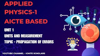 Polytechnic diploma Eng 1st sem applied physics Topic Propagation Of Errors [upl. by Anayd]