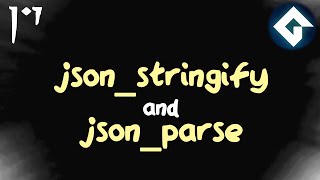 jsonstringify and jsonparse  Using Structs with JSON  GameMaker Tutorial [upl. by Anelam]