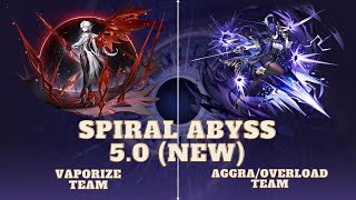 Genshin Impact Spiral Abyss 50 C0 Arlecchino  C1 Clorinde Main DPS Full Run No Edit [upl. by Arahas]