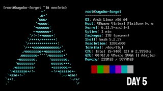 Installing Arch Linux until i get a girlfriend  Day 5 [upl. by Haisi]