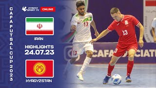 HIGHLIGHTS  IRAN  KYRGYZSTAN  CAFA FUTSAL CUP 2023 [upl. by Nilrah]