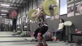 Olympic Weightlifting 9814  Clean Complex Halting Clean Deadlift Front Squat [upl. by Latsyrd]