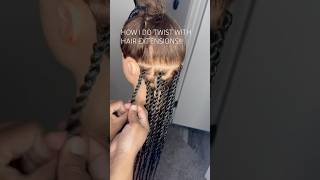 HOW I DO TWIST WITH HAIR EXTENSIONS viralvideo inspiration instagram [upl. by Eintruoc]