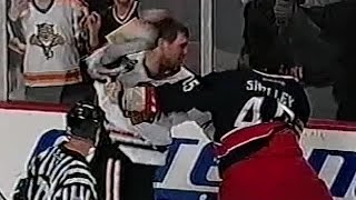 Jody Shelley vs Bob Probert Round 2 Jan 10 2002 [upl. by Naesar]