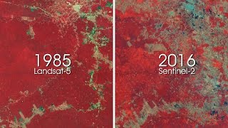 ESA shows 30 years of deforestation in Amazon rainforest [upl. by Anairotciv405]