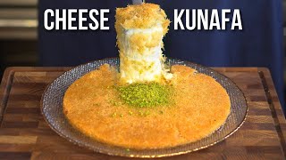 How to make Kunafa Nabulsi  Stretchy Cheese Dessert [upl. by Akerdna]