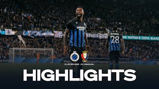 CLUB BRUGGE  CA OSASUNA  HIGHLIGHTS  20232024 [upl. by Akeirahs656]