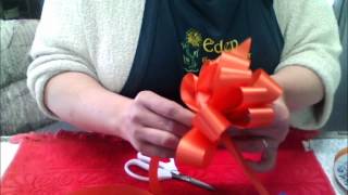 DIY Flower Time  How to Make a Basic Floral Bow Part 2 [upl. by Ynohtnaluap]