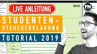 Steuererklärung Student Anleitung 2019 2018  Steuererklärung selber machen Elster Student Tutorial [upl. by Aicelaf]