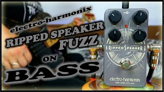 Electro Harmonix Ripped Speaker Fuzz Bass Demo [upl. by Aisatna]