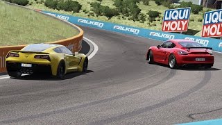 Porsche Cayman GT4 vs Chevrolet Corvette Stingray C7  Bathurst  Assetto Corsa [upl. by Bidle]