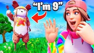 finally playing with the CUTEST Fortnite KID EVER Leo [upl. by Iyre]