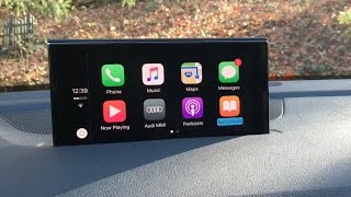 2019 Audi Q7 Apple CarPlay Tutorial Iphone on the dash [upl. by Aika310]