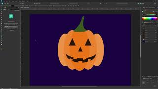 Affinity Designer 2  Simpele Halloween pompoen maken [upl. by Yendroc329]