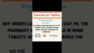 Tablets and Capsules 💊oral dosage calculation 🧮 nursing NCLEX RN Review nursingstudent medical [upl. by Margie255]