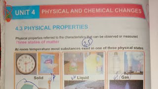 physical properties Solid liquidGas  Unit No 4  class 7th  General science [upl. by Eniwtna193]