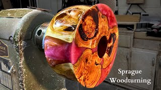 Woodturning  Do Yew Like Red [upl. by Koal]