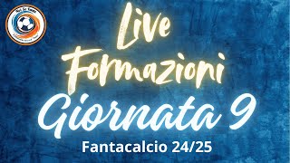 ▶️ LIVE FORMAZIONI 9ª Giornata  Fantacalcio 2425  Udinese  Cagliari alle porte [upl. by Derna750]