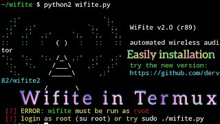 Termux WiFi tool wifite in Android [upl. by Everara895]