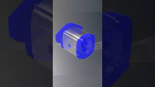 Hydraulic Pump Animation External Gear Pump Spur Gear Shorts [upl. by Ratib972]