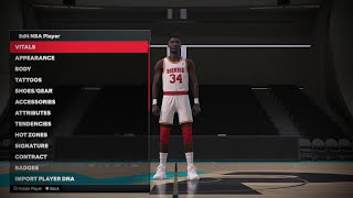 Hakeem Olajuwon Face Creation 2K24 [upl. by Enneyehc]