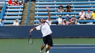 Ivo Karlovic Serve in Slow Motion 210 fps [upl. by Eelta]