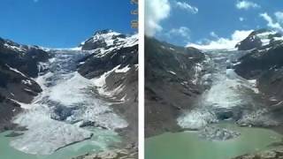 Trift Glacier in Switzerland  before and after global warming [upl. by Eidas427]