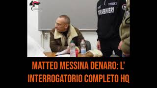 Matteo Messina Denaro L interrogatorio completo [upl. by Ailelc]