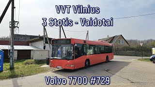 VVT Vilnius  linija 3 Volvo 7700 729 [upl. by Norted124]