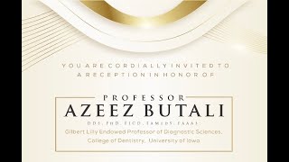 A RECEPTION IN HONOR OF PROFESSOR AZEEZ BUTALI [upl. by Aihseym25]