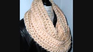 Infinity Scarf Winter White Cream Color Designer Scarf Handmade Crochet by 2 Sisters Handmade [upl. by Lam]