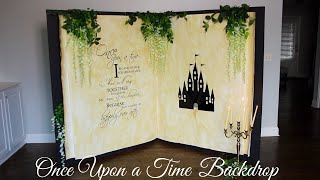 Once Upon a Time Story Book Backdrop Tutorial  Dollar Tree DIY Backdrop [upl. by Alimrahs]