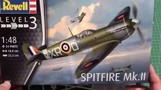 Revell  Spitfire Mk II  148  What Is in the Box  Review [upl. by Adirehs422]