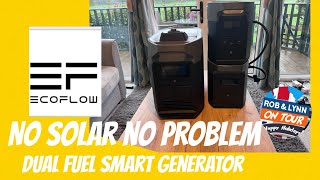 NO SOLARNO PROBLEM The ECOFLOW DUAL FUEL GENERATOR And Delta Max plus Expandable Battery [upl. by Yhpos]