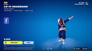 Fortnite Lofi Headbang Emote Showcase [upl. by Atiuqahc]