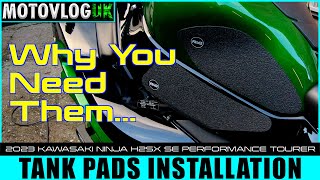 Tank Pad Installation and Why You Need Them  2023 Kawasaki Ninja H2 SX SE [upl. by Humph]