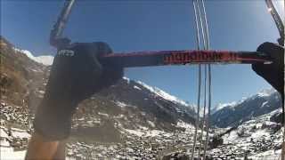 world record 1500m high snowkite flight [upl. by Dalton]