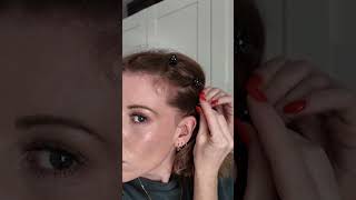 How to style grown out bangs  mini claw clip hair style [upl. by Seldun29]