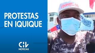 Haitiano en protestas Iquique “Si vengo a trabajar tengo que tener respeto con el pueblo chileno” [upl. by Jolanta]