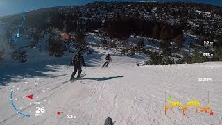 Borovets SuharMarkudjik 1Musala Pathway with GoPro Telemetry Gauges [upl. by Ainivad789]