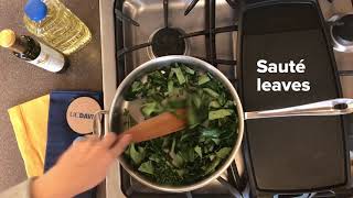 Cooking sweet potato leaves [upl. by Crelin]