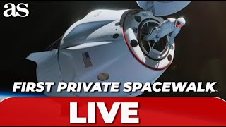 FIRST PRIVATE SPACEWALK in HISTORY LIVE  SpaceX [upl. by Boutis]