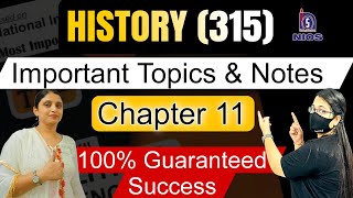 Nios History 312 Important Topics of chapter 11  Nios class 12 history chapter 11 [upl. by Ettennyl]