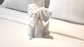 Towel Folding Elephant 🐘 Towel Art  AR LOVE [upl. by Denise856]