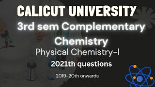 3rd sem BSc Complementary Chemistry Physical Chemistryl 2022th previous year question paper [upl. by Avie]