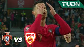 ¡CR7 deja ir la primera  Portugal 00 Macedonia Nte  UEFA Repechaje Qatar 2022  TUDN [upl. by Ciapha83]