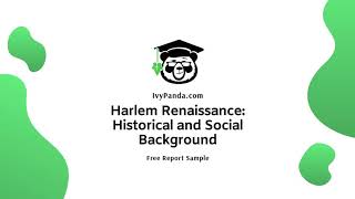 Harlem Renaissance Historical and Social Background  Free Essay Sample [upl. by Daj]