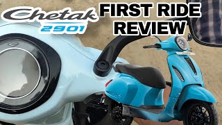 CHETAK BLUE 2901 FIRST RIDE REVIEW  ALL GOODS AND BADS EXPLAINED [upl. by Enelhtac555]